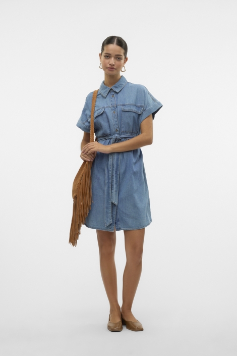 Vero Moda vmnotus ss short denim dress yo371